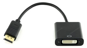 Переходник-конвертер DisplayPort (M) -> DVI (29F) 0.1м, черный 22893