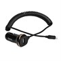 Зарядное устройство а/м 12V -> Lightning для Apple + USB (F), Hoco Z14, 2400mA, черное 32870 - фото 10213