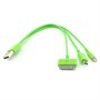 Кабель USB A(m) -> micro-USB, 30pin iPhone4/Samsung, 8pin Lightning 0.2м, цветной 29565 - фото 10555