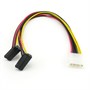 Переходник питания Molex 4-pin ->2SATA угл. разъем, 0.3м (KC-230) 8528 - фото 10579