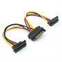Разветвитель питания устройств SATA(15M)-->2xSATA(15F) с угловыми разъемами, 15см 32523 - фото 10694