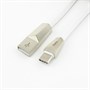 Кабель USB A --> Type-C (M) 1.2м (USB 2.0) hoco X4, металл, белый 32877 - фото 10726