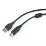 Кабель USB тип A-B 3.0м (USB 2.0) экран, с фильтром, Gold 12293 - фото 10782