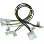 Разветвитель 1x4-pin (F) --> 3x4-pin (M) PWM + питание 1xMolex Akasa 30см AK-CB002 33305 - фото 12156