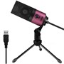 Микрофон FIFINE K669 (розовый, на штативе, USB 5V, 20Hz-20kHz, -34dB±30% (1kHz), S/N 78dB, шнур 1.8 м, рег. громкости) 34660 - фото 12654