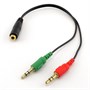 Переходник 2 x jack 3.5 мм (стерео+микрофон) (m) - jack 3.5 мм (4pole) (f), 20см, черный (CCA-418) 34670 - фото 12891