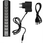 USB 2.0 Hub 10 port (с дополнительным питанием) CBR CH-310 34284 - фото 13010