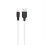 Кабель USB A --> Micro USB 5P (B) 1.0м hoco X21, бело-черный, силиконовая оплетка 34898 - фото 13193