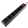 Сетевой фильтр 6 розеток 5.0м, Black, Гарнизон EHB-15 23480 - фото 13436