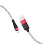 Кабель USB A --> Lightning 8pin (m) 1.0м для Apple, hoco U85 красный, светящийся 35540 - фото 14669