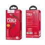 Кабель USB A --> Lightning 8pin (m) 1.2м для Apple, hoco U39 красно-чёрный 35538 - фото 14680