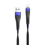 Кабель USB A --> Lightning 8pin (m) 1.2м для Apple, hoco U39 сине-чёрный 35539 - фото 14681