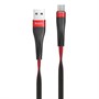 Кабель USB A --> Micro USB 5P (B) 1.2м hoco U39, красно-чёрный 35546 - фото 14696