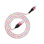 Кабель USB A --> Type-C (M) 1.0м (USB 2.0) hoco U85, красный, светящийся 35554 - фото 14706