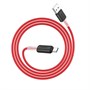 Кабель USB A --> Type-C (M) 1.0м (USB 2.0) hoco X48, красный, силиконовая оплетка, 3A 35562 - фото 14731