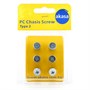 Винты Akasa <AK-CH-S2> для алюминиевого корпуса, нержавеющая сталь, 6 шт, retail 12014 - фото 14992