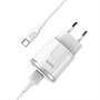 Зарядное устройство 220V -> USB 5V hoco C37A 1xUSB 2400mA, белое + кабель X25 Type-C 35756 - фото 15982