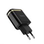 Зарядное устройство 220V -> USB 5V hoco C39A 2xUSB, 2400mA, черное, LED дисплей 35757 - фото 15985