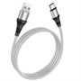 Кабель USB A --> Type-C (M) 1.0м (USB 2.0) hoco X50, серый, в оплётке, 3A 35845 - фото 16065