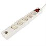 Сетевой фильтр 5 розеток 1.8м, 2xUSB (2A), White, Гарнизон EHW-6-USB 30030 - фото 16418