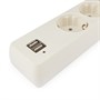 Сетевой фильтр 5 розеток 1.8м, 2xUSB (2A), White, Гарнизон EHW-6-USB 30030 - фото 16419