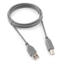 Кабель USB тип A-B 1.8м (USB 2.0) экран, серый, 28AWG, Cablexpert 35825 - фото 16453