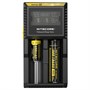 Зарядное устройство Nitecore D2 (для 2 акк. АА/AAA/C/18650/16340/14500 и др.) NiCd/NiMh/Li-Ion/LiFePO4, LCD, 220В+А/М 12В 36334 - фото 16773
