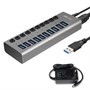 USB 3.0 Hub 10 port ACASIS AC-HS710 (Al, LED, отдельные выкл., блок питания 12V 4A) 36386 - фото 16841