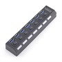 USB 3.0 Hub 7 port (с дополнительным блоком питания 5V 2A, отдельными выкл.) 36705 - фото 17258