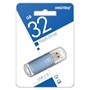 USB 2.0 Flash Drive 32GB SmartBuy V-Cut, алюминий, синий 36801 - фото 17802