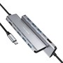 Док-станция 5-в-1 USB Type-C  -> 3xUSB 3.0+HDMI 4K+PD 100W ACASIS HBC-028 (кабель 1.0м) 36962 - фото 18209