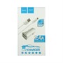 Зарядное устройство а/м 12V -> USB 5V hoco Z12 2xUSB, 2400mA, белое + кабель micro-USB X1 37076 - фото 18447