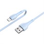 Кабель USB A --> Micro USB 5P (B) 1.0м hoco X49, синий, силиконовая оплетка 37097 - фото 18483