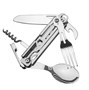 Набор столовых приборов туристический, 6-в-1 (ложка, вилка, нож, откр. для консервов/ бутылок, штопор) нерж. сталь, с чехлом, 127г 37204 - фото 18612