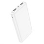 Портативный аккумулятор hoco J100 10000mAh, вх.: Micro-USB/USB-C, вых.: 2 x USB-Af, LED, белый 37342 - фото 18956