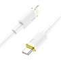 Кабель USB Type-C (M) --> Lightning 8pin (m) 1.2м для Apple, hoco U109, белый, 2.4A 37366 - фото 19171