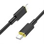 Кабель USB Type-C (M) --> Lightning 8pin (m) 1.2м для Apple, hoco U109, чёрный, 2.4A 37367 - фото 19174