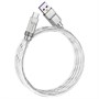 Кабель USB A --> Type-C (M) 1.0м (USB 2.0) hoco U113, серебристый, 6A, PD100W 37387 - фото 19220