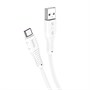 Кабель USB A --> Type-C (M) 1.0м (USB 2.0) hoco X67, белый, "nano" силиконовая оплётка, 5A 37391 - фото 19230
