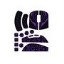 Противоскользящие наклейки на мышь X-raypad Cicada Wings V2 для Ninjutso Sora V2, чёрно-фиолетовые 38069 - фото 19971